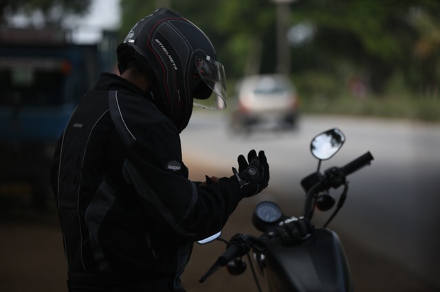 Motorcycle Rider on a Trip