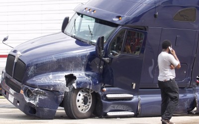 Trucking accident damage